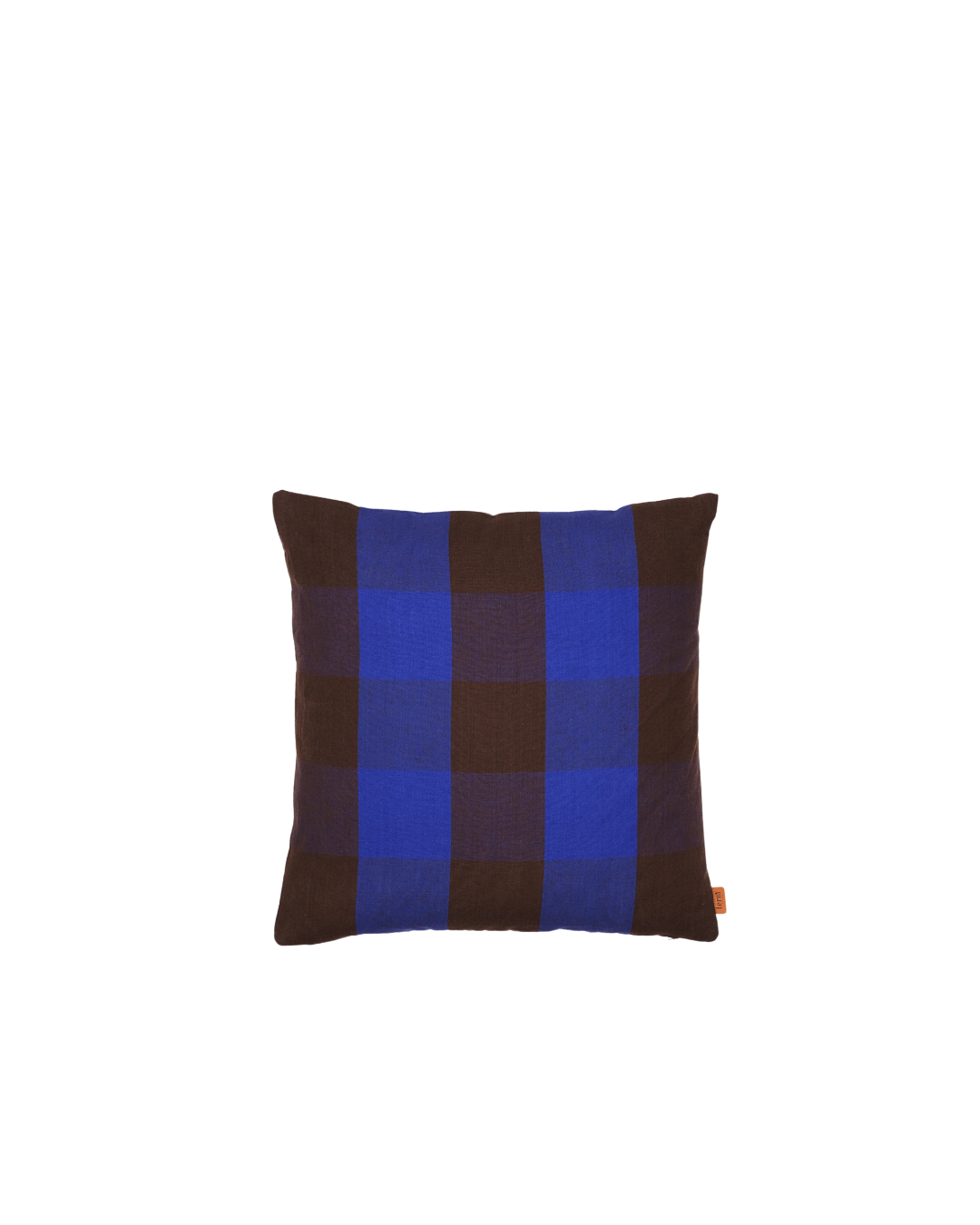 Grand Cushion: Chocolate/Bright Blue