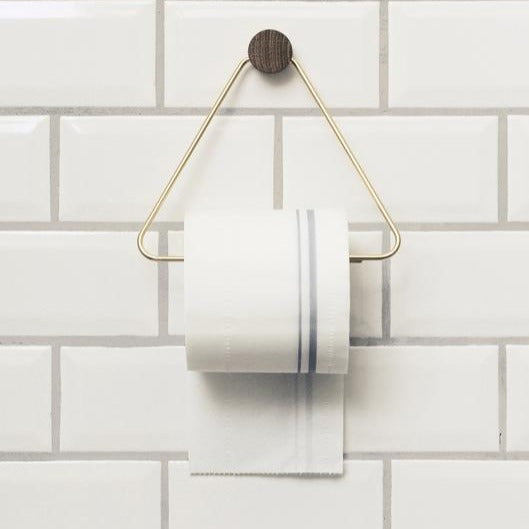 Toilet Paper Holder: Brass