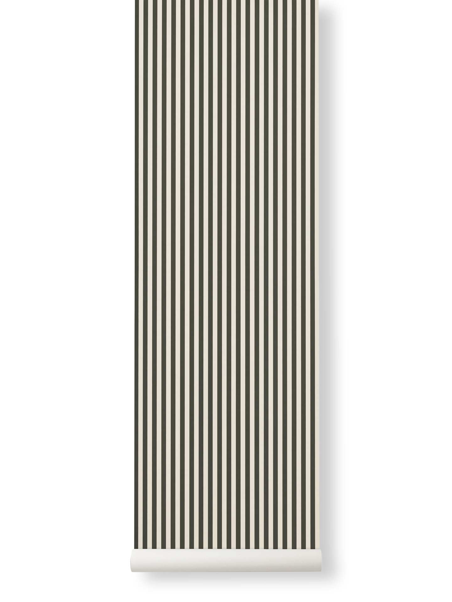 Thin Lines Wallpaper: Green/Off White