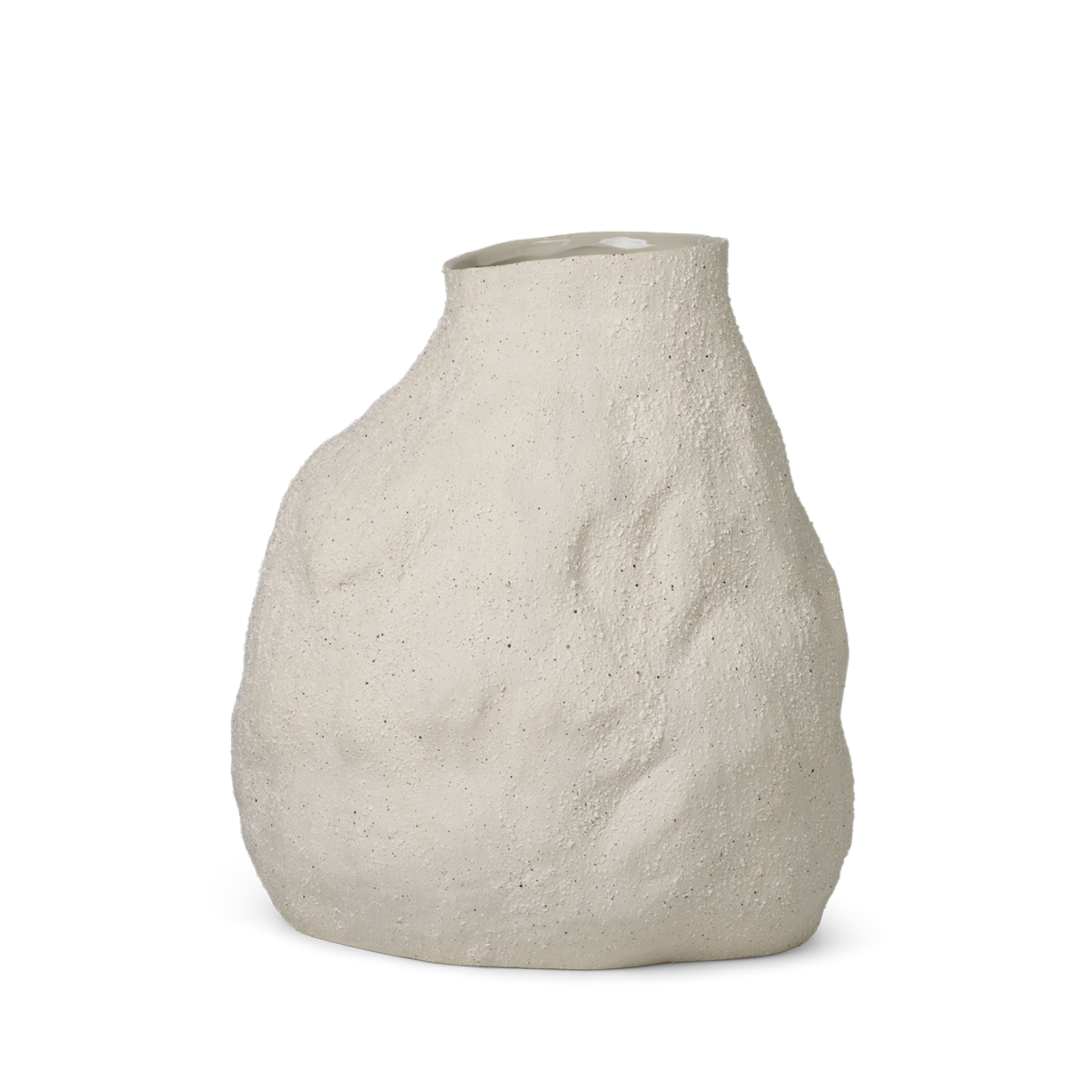 Vulca Large Vase: Off-White Stone